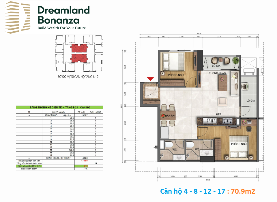 Thiết kế căn hộ chung cư Dreamland 23 Duy Tân 